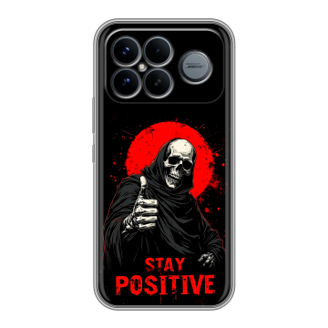 Силиконовый чехол на Poco F8 Ultra с принтом смешной скелет Силиконовый чехол на Poco F8 Ultra с принтом смешной скелет