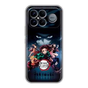 Силиконовый чехол на Poco F8 Ultra с принтом Demon Slayer Клинок рассекающий демонов Силиконовый чехол на Poco F8 Ultra с принтом Demon Slayer Клинок рассекающий демонов