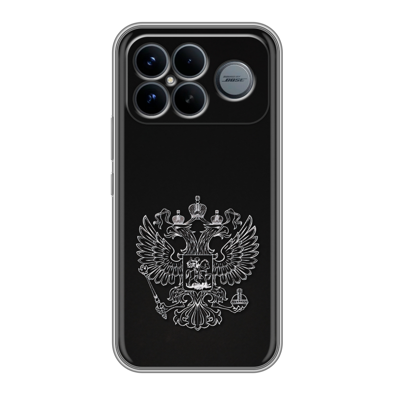 Силиконовый чехол на Poco F8 Ultra с принтом Герб России Силиконовый чехол на Poco F8 Ultra с принтом Герб России