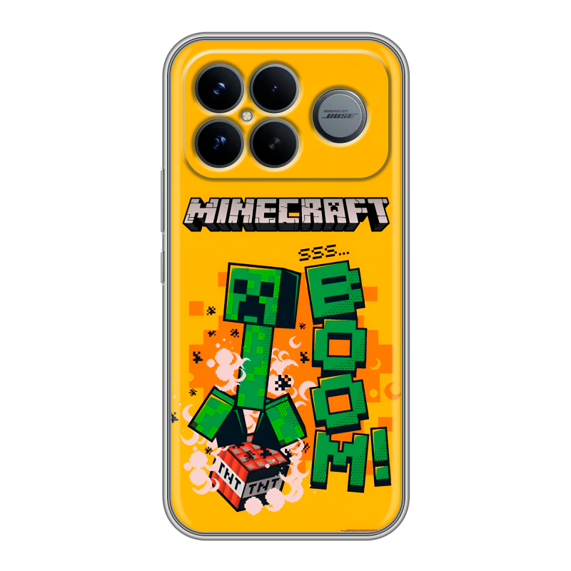 Силиконовый чехол на Poco F8 Ultra с принтом Майнкрафт Minecraft Силиконовый чехол на Poco F8 Ultra с принтом Майнкрафт Minecraft