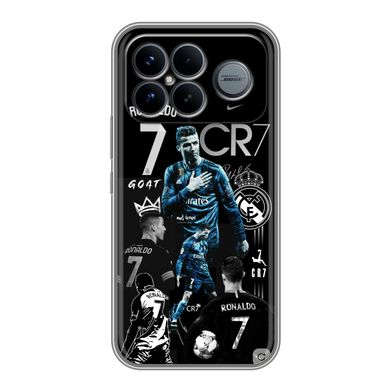Силиконовый чехол на Poco F8 Ultra с принтом Реал Роналдо Силиконовый чехол на Poco F8 Ultra с принтом Реал Роналдо