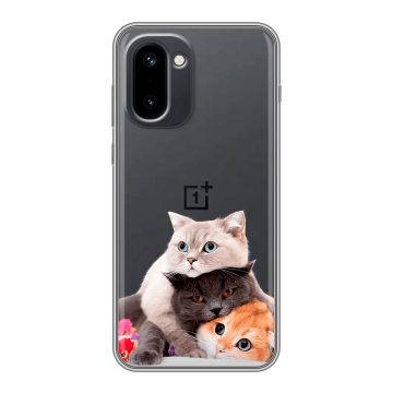 Силиконовый чехол на OnePlus 15R с принтом Кошки