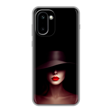 Силиконовый чехол на OnePlus 15R с принтом Девушка в шляпе