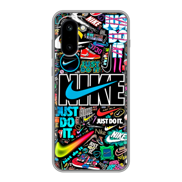 Силиконовый чехол на OnePlus 15R с принтом найк nike черный