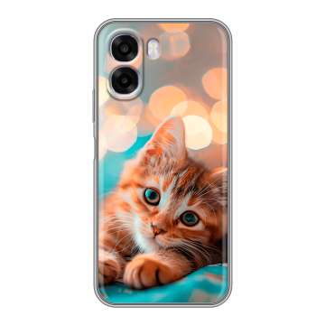 Силиконовый чехол на OPPO A6x с принтом котик Силиконовый чехол на OPPO A6x с принтом котик