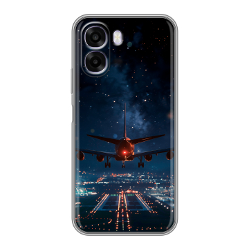 Силиконовый чехол на OPPO A6x с принтом самолет Силиконовый чехол на OPPO A6x с принтом самолет