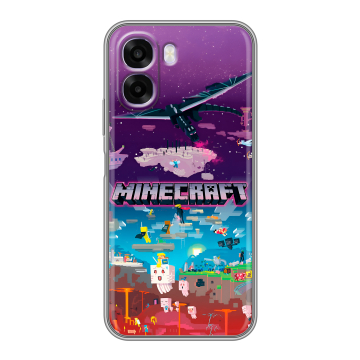Силиконовый чехол на OPPO A6x с принтом Майнкрафт Minecraft Силиконовый чехол на OPPO A6x с принтом Майнкрафт Minecraft