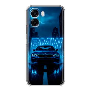 Силиконовый чехол на OPPO A6x с принтом BMW БМВ