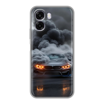 Силиконовый чехол на OPPO A6x с принтом BMW БМВ
