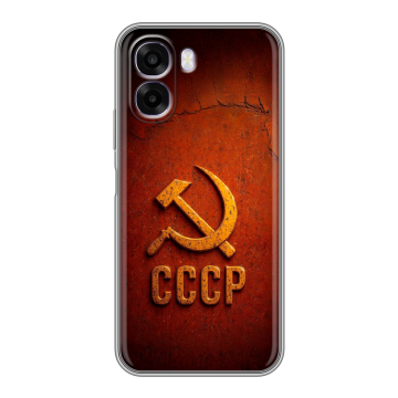 Силиконовый чехол на OPPO A6x с принтом Флаг Герб СССР Силиконовый чехол на OPPO A6x с принтом Флаг Герб СССР