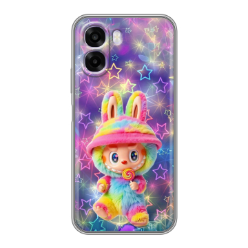 Силиконовый чехол на OPPO A6x с принтом Labubu Лабубу