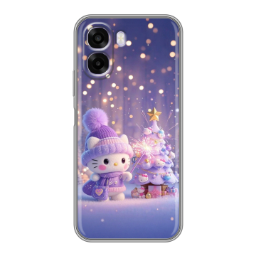 Силиконовый чехол на OPPO A6x с принтом Новый год Силиконовый чехол на OPPO A6x с принтом Новый год