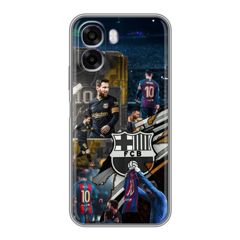 Силиконовый чехол на OPPO A6x с принтом Messi Barcelona Силиконовый чехол на OPPO A6x с принтом Messi Barcelona