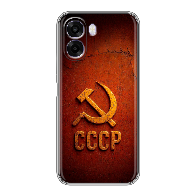 Силиконовый чехол на OPPO A6x с принтом Флаг Герб СССР Силиконовый чехол на OPPO A6x с принтом Флаг Герб СССР