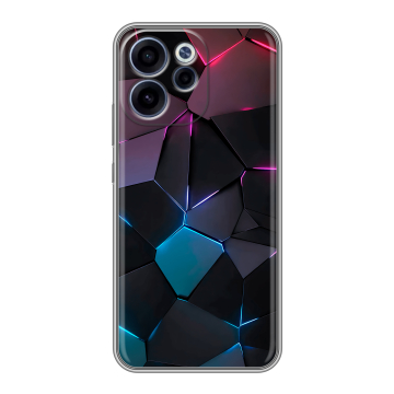 Силиконовый чехол на OPPO Reno15 F с принтом Геометрия неона Силиконовый чехол на OPPO Reno15 F с принтом Геометрия неона