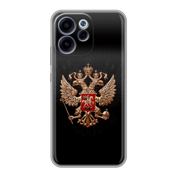 Силиконовый чехол на OPPO Reno15 F с принтом Герб России Силиконовый чехол на OPPO Reno15 F с принтом Герб России