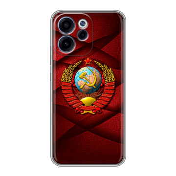 Силиконовый чехол на OPPO Reno15 F с принтом Герб СССР Силиконовый чехол на OPPO Reno15 F с принтом Герб СССР