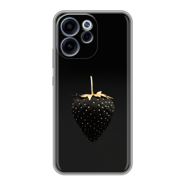 Силиконовый чехол на OPPO Reno15 F с принтом Черная клубника Силиконовый чехол на OPPO Reno15 F с принтом Черная клубника