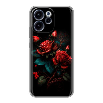 Силиконовый чехол на OPPO Reno15 F с принтом Розы красные