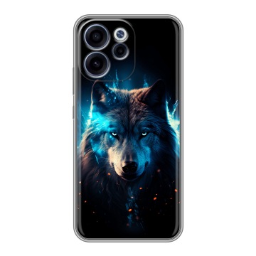 Силиконовый чехол на OPPO Reno15 F с принтом Волк ночной