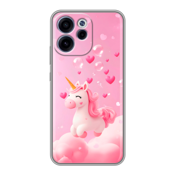 Силиконовый чехол на OPPO Reno15 F с принтом Единорог