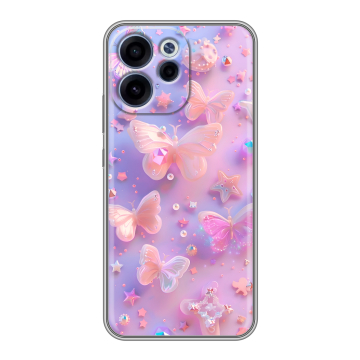 Силиконовый чехол на OPPO Reno15 F с принтом Бабочки