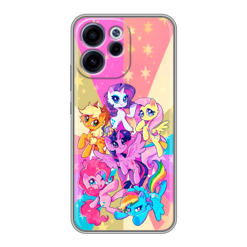 Силиконовый чехол на OPPO Reno15 F с принтом My little pony Дружба чудо