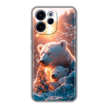 Силиконовый чехол на OPPO Reno15 F с принтом Новый год