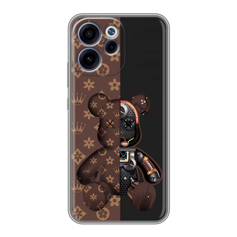 Силиконовый чехол на OPPO Reno15 F с принтом Луи робот Силиконовый чехол на OPPO Reno15 F с принтом Луи робот