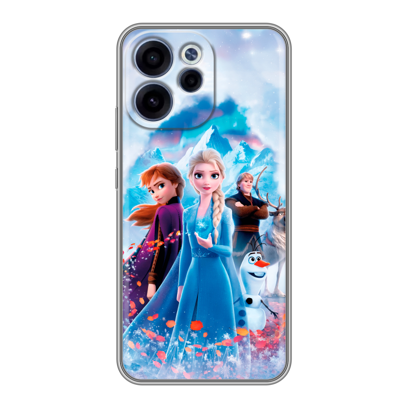 Силиконовый чехол на OPPO Reno15 F с принтом Холодное сердце Frozen Силиконовый чехол на OPPO Reno15 F с принтом Холодное сердце Frozen