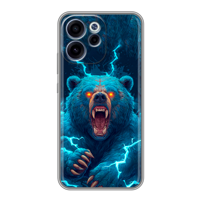 Силиконовый чехол на OPPO Reno15 F с принтом Медведь Силиконовый чехол на OPPO Reno15 F с принтом Медведь