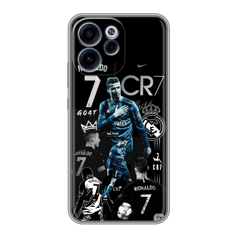 Силиконовый чехол на OPPO Reno15 F с принтом Реал Роналдо Силиконовый чехол на OPPO Reno15 F с принтом Реал Роналдо