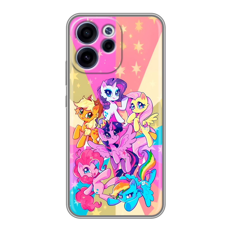 Силиконовый чехол на OPPO Reno15 F с принтом My little pony Дружба чудо Силиконовый чехол на OPPO Reno15 F с принтом My little pony Дружба чудо