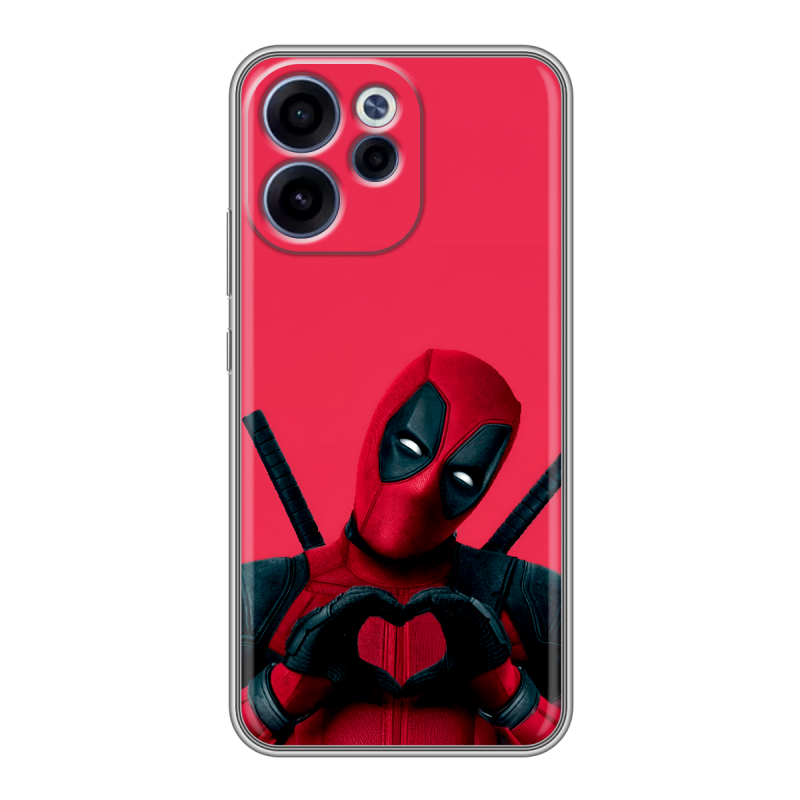Силиконовый чехол на OPPO Reno15 F с принтом Дедпул Deadpool Силиконовый чехол на OPPO Reno15 F с принтом Дедпул Deadpool