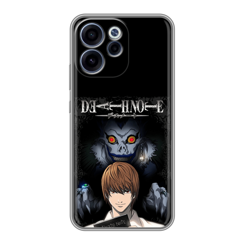 Силиконовый чехол на OPPO Reno15 F с принтом Death note Тетрадь смерти Силиконовый чехол на OPPO Reno15 F с принтом Death note Тетрадь смерти