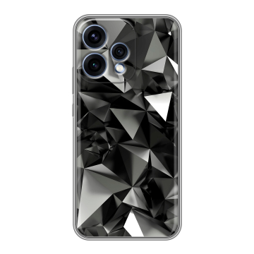 Силиконовый чехол на OPPO Reno15 5G с принтом Черные кристаллы Силиконовый чехол на OPPO Reno15 5G с принтом Черные кристаллы