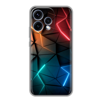 Силиконовый чехол на OPPO Reno15 5G с принтом Абстракция неон Силиконовый чехол на OPPO Reno15 5G с принтом Абстракция неон