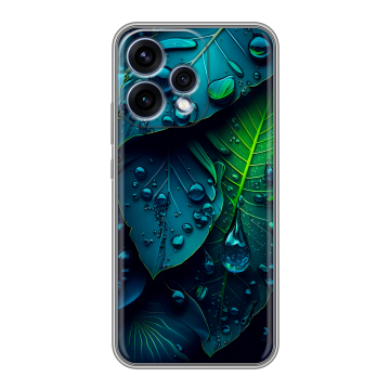 Силиконовый чехол на OPPO Reno15 5G с принтом Листья Силиконовый чехол на OPPO Reno15 5G с принтом Листья