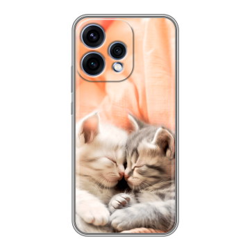 Силиконовый чехол на OPPO Reno15 с принтом Котята