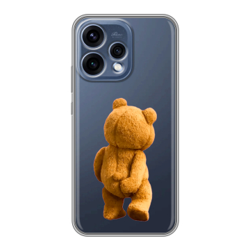 Силиконовый чехол на OPPO Reno15 с принтом Медведь Силиконовый чехол на OPPO Reno15 с принтом Медведь