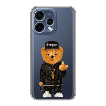 Силиконовый чехол на OPPO Reno15 с принтом Плюшевый медведь