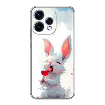 Силиконовый чехол на OPPO Reno15 с принтом кролик зайчик