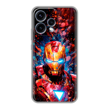 Силиконовый чехол на OPPO Reno15 с принтом Железный человек Ironman