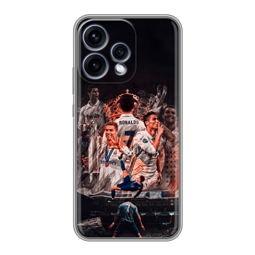 Силиконовый чехол на OPPO Reno15 с принтом Реал Роналдо Real Ronaldo Силиконовый чехол на OPPO Reno15 с принтом Реал Роналдо Real Ronaldo