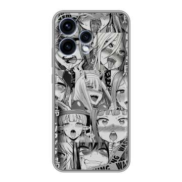 Силиконовый чехол на OPPO Reno15 5G с принтом Ahegao Ахегао Аниме