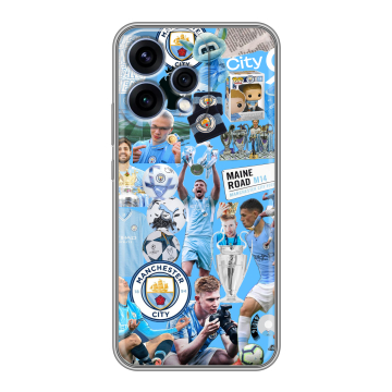 Силиконовый чехол на OPPO Reno15 5G с принтом Man City Манчестер Сити