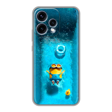 Силиконовый чехол на OPPO Reno15 5G с принтом Миньоны