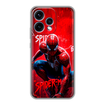 Силиконовый чехол на OPPO Reno15 5G с принтом Spiderman Человек паук