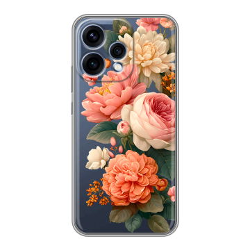 Силиконовый чехол на OPPO Reno15 5G с принтом цветы