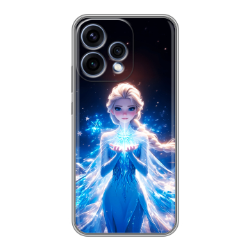 Силиконовый чехол на OPPO Reno15 с принтом Холодное сердце Frozen Силиконовый чехол на OPPO Reno15 с принтом Холодное сердце Frozen
